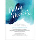 Blue Watercolor Shower Invitations Image 4 of 6